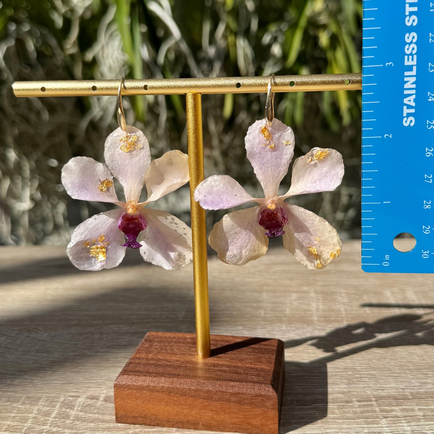 Lilac Vanda Orchid earrings