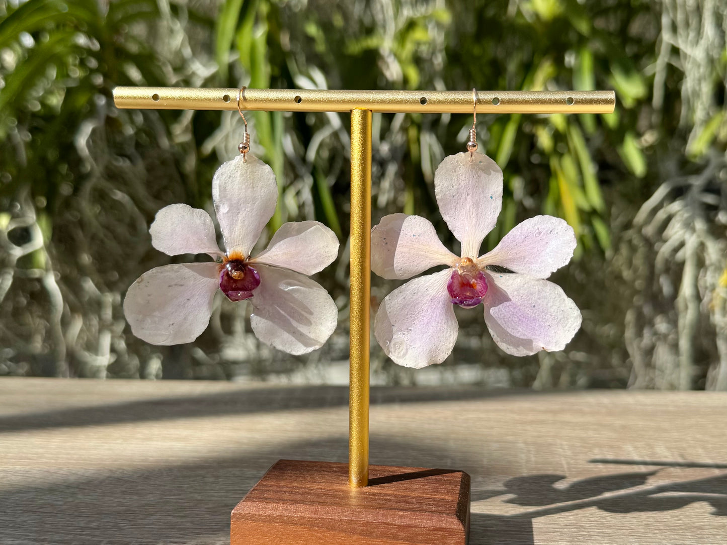 Lilac Vanda Orchid earrings