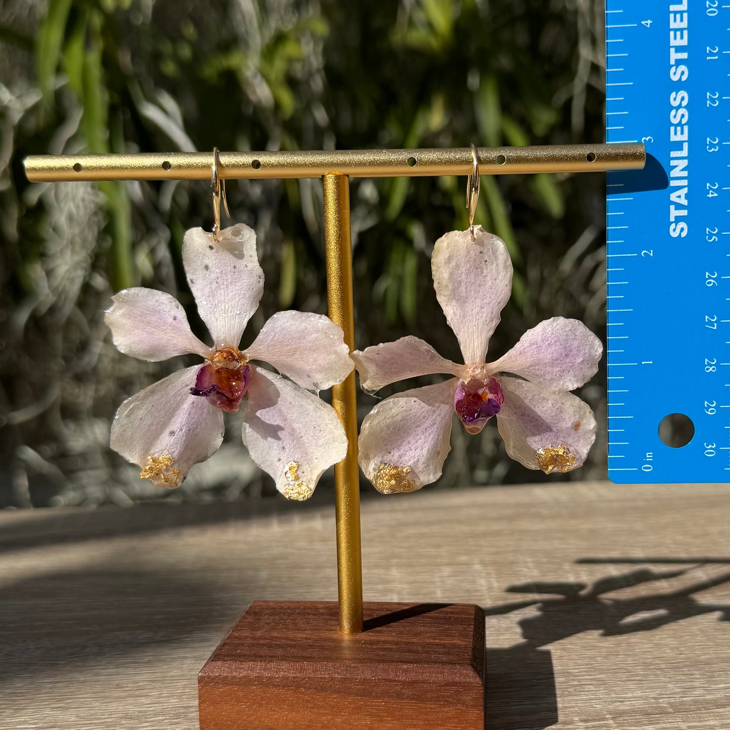 Lilac Vanda Orchid earrings