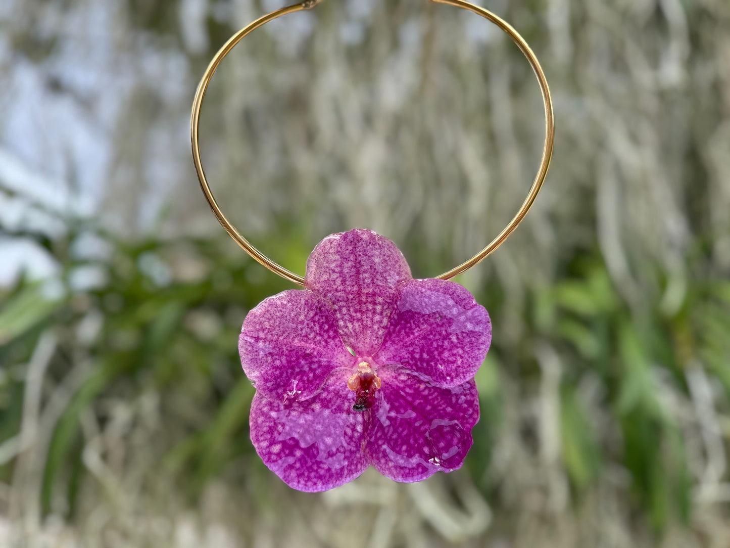 Pink Vanda Orchid Necklace