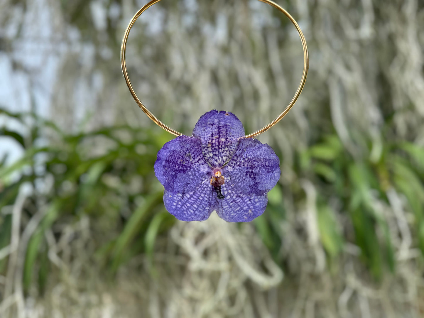 Purple Vanda Orchid Necklace