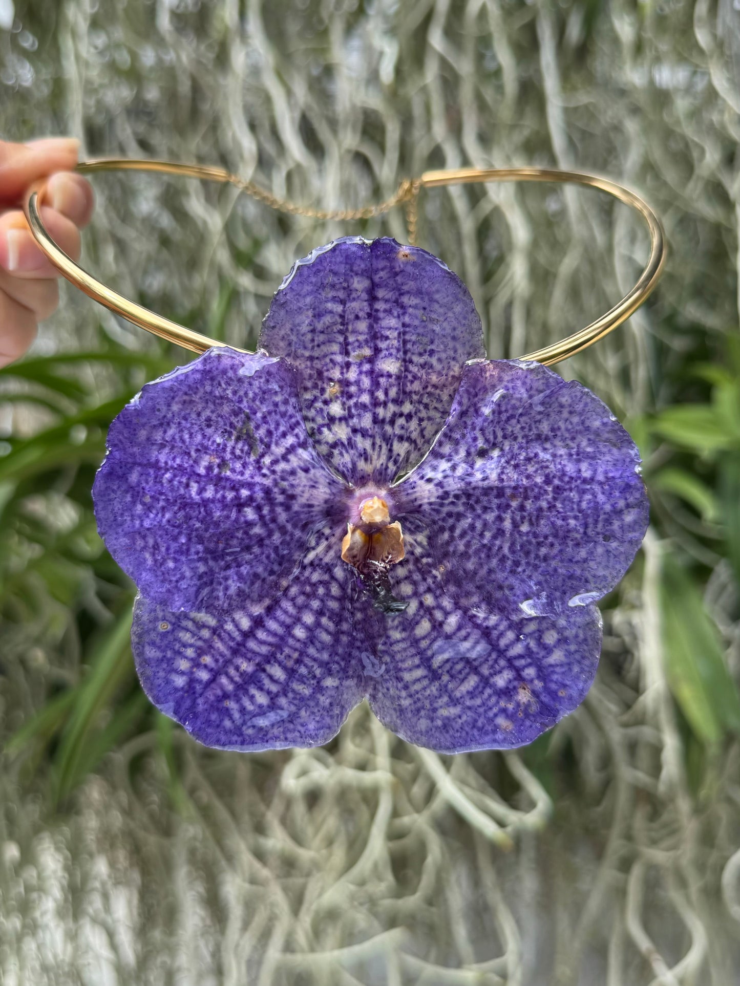 Purple Vanda Orchid Necklace