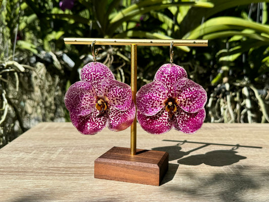 Pink Orchid earrings