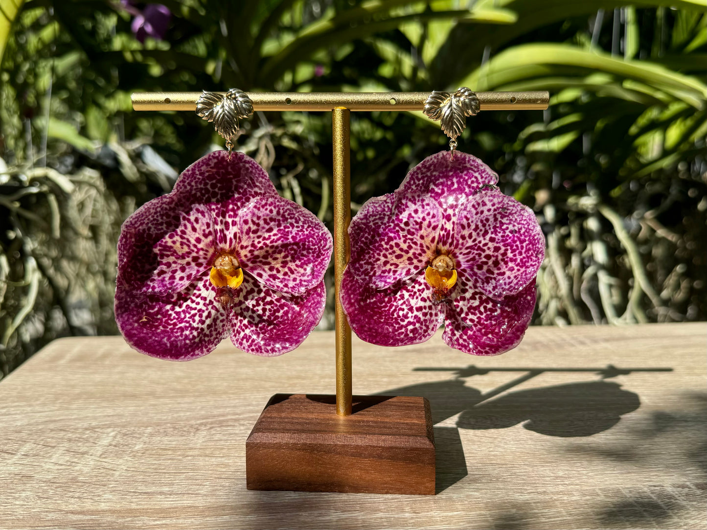 Pink Orchid earrings