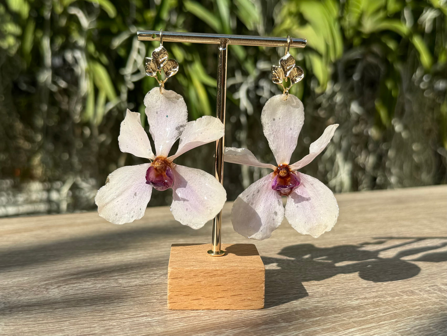Lilac Vanda Orchid earrings
