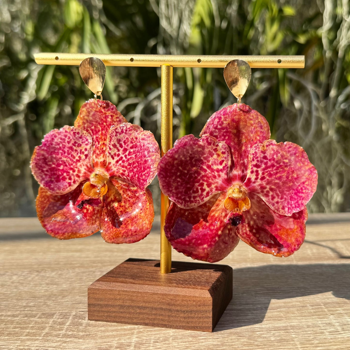 Rose Vanda Orchid earrings