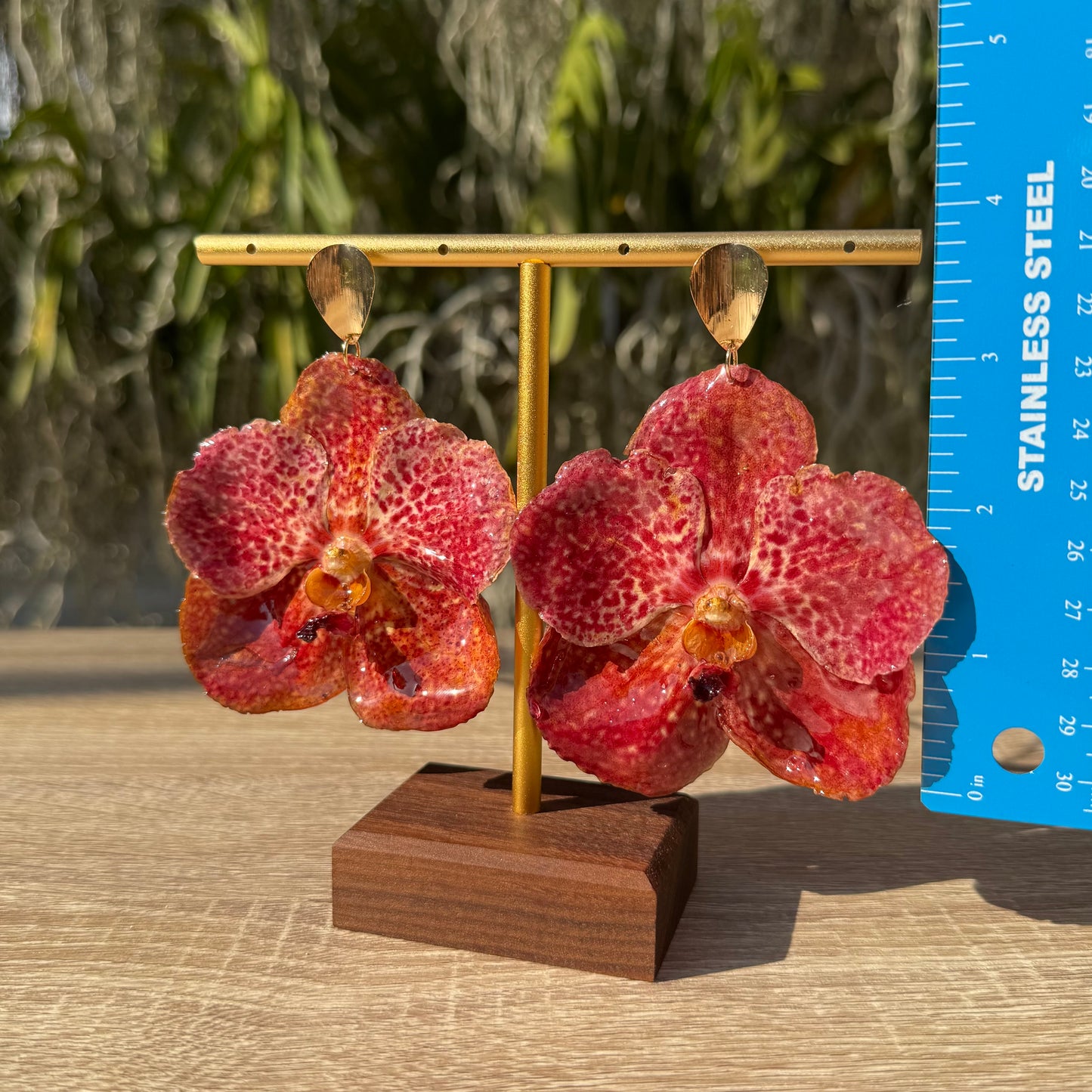 Rose Vanda Orchid earrings
